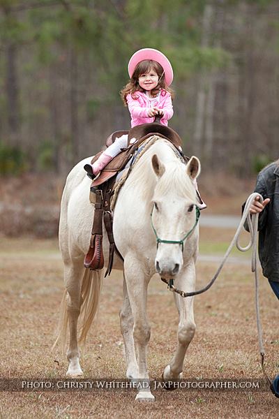 Cowgirl pony party in Fort White, Florida with our horse Sonic.