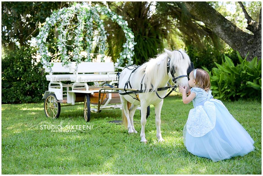 Kid's princess carriage for birthday parties in Jacksonville, FL.