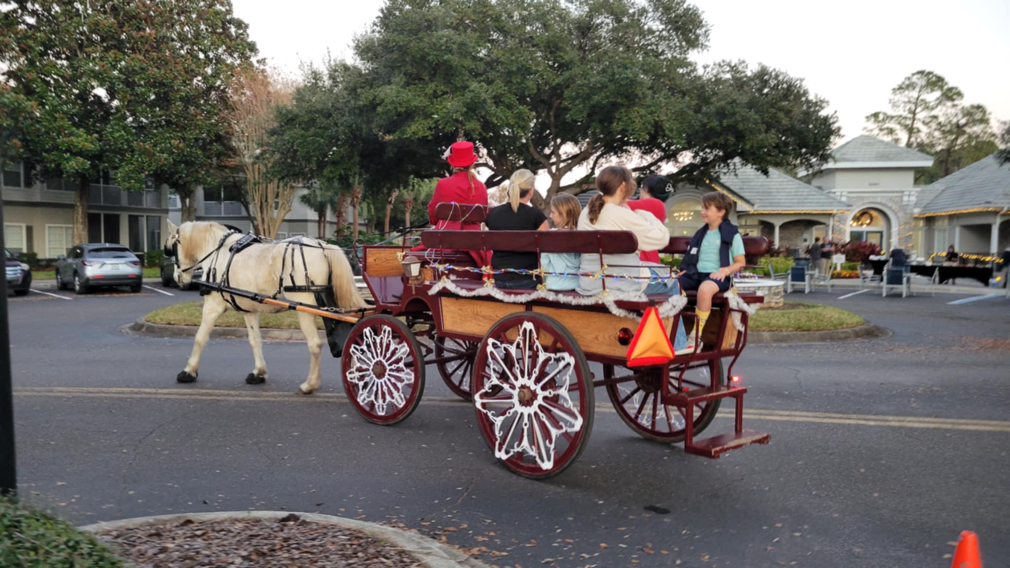 Pink cowboy pony Brownie at a birthday party in Lake City, FL.